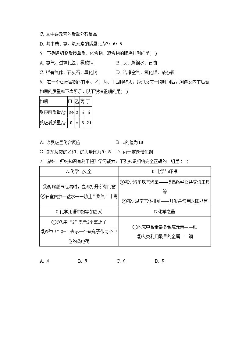 2022-2023学年陕西省西安市莲湖区九年级(上)期末化学试卷(含解析)第2页