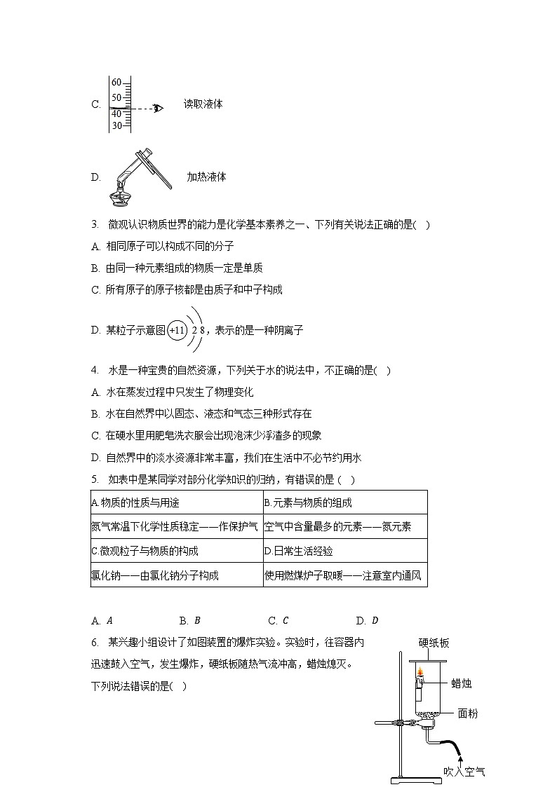 2022-2023学年四川省德阳市旌阳区九年级(上)期末化学试卷(含解析)第2页