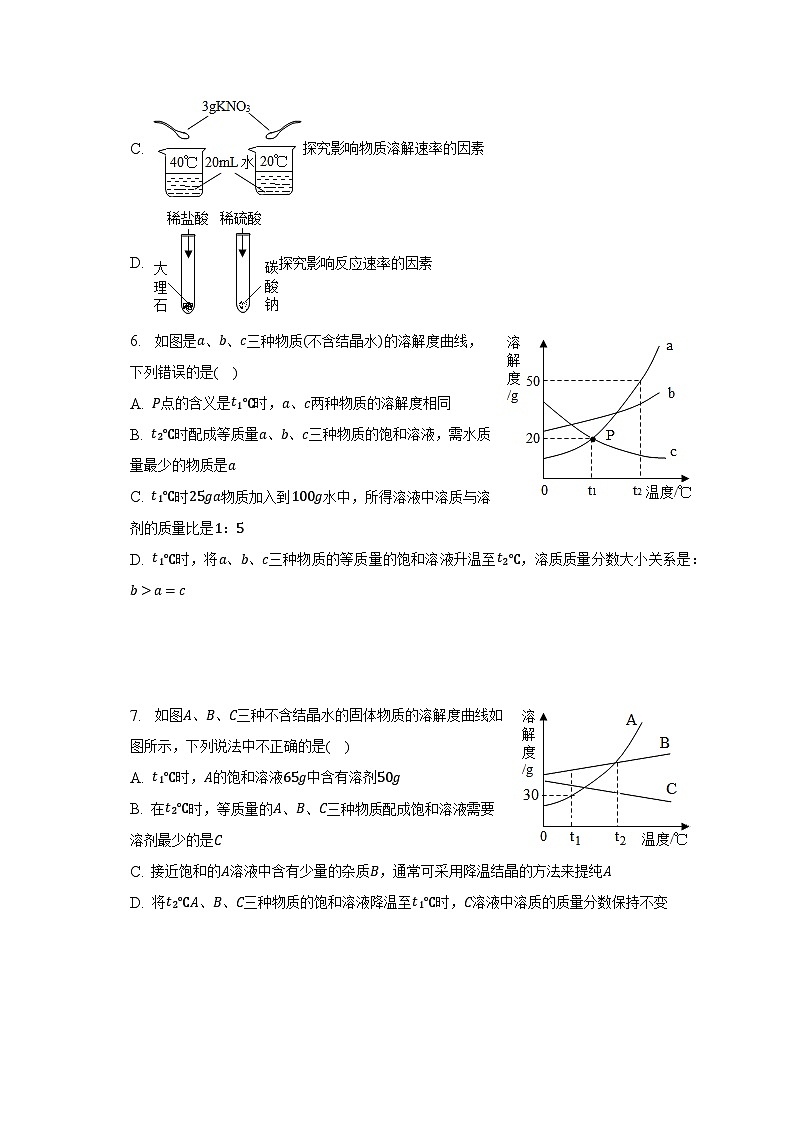 2023年陕西省西安市曲江一中中考化学模拟试卷(含解析)03