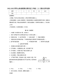 2022-2023学年山东省淄博市周村区八年级（上）期末化学试卷（含解析）