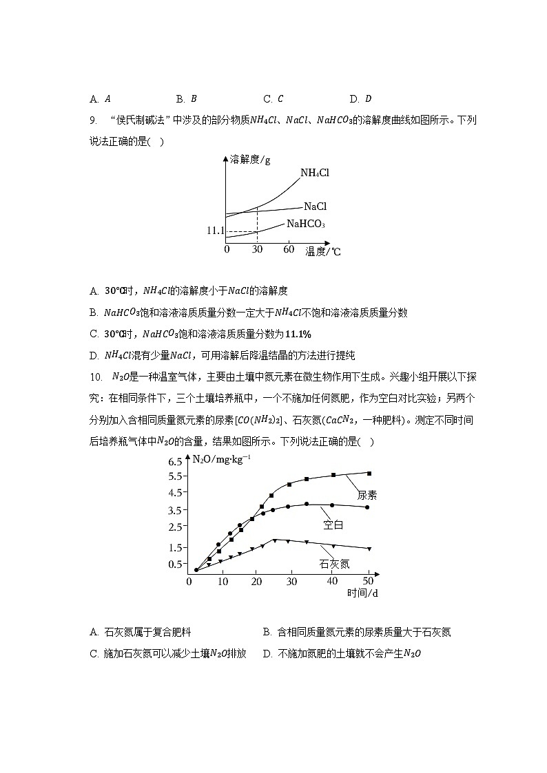 2023年福建省厦门市中考化学二模试卷(含解析)第3页