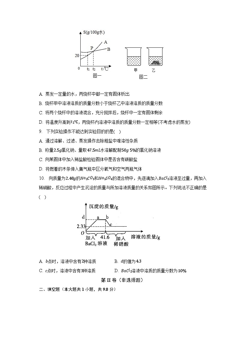 2023年江苏省南通市海安市城南实验中学中考化学二模试卷(含解析)第3页