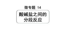 14.微專題14  酸堿鹽之間的分段反應(yīng)課件PPT