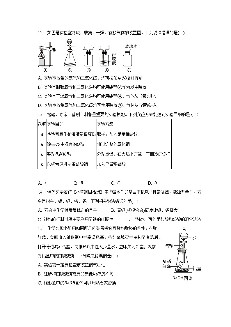 2023年重庆市育才教育集团中考化学三诊试卷03