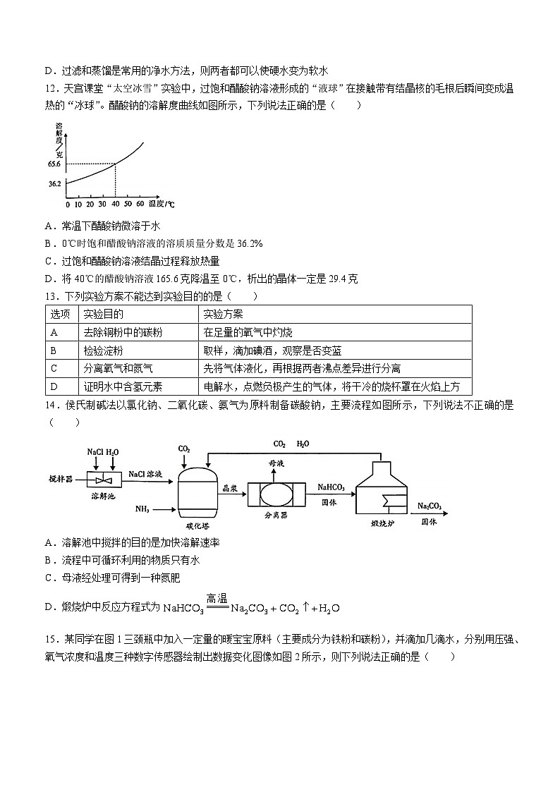 2023年江苏省泰州市靖江市中考二模化学试题(含答案)第3页