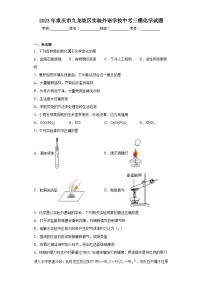 2023年重慶市九龍坡區(qū)實驗外語學(xué)校中考三?；瘜W(xué)試題（含解析）