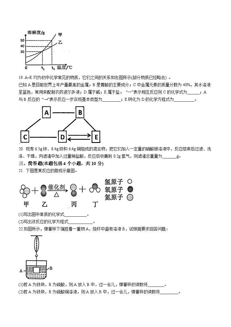 2023年河南省南阳市镇平县中考模拟化学试题(含答案)第3页