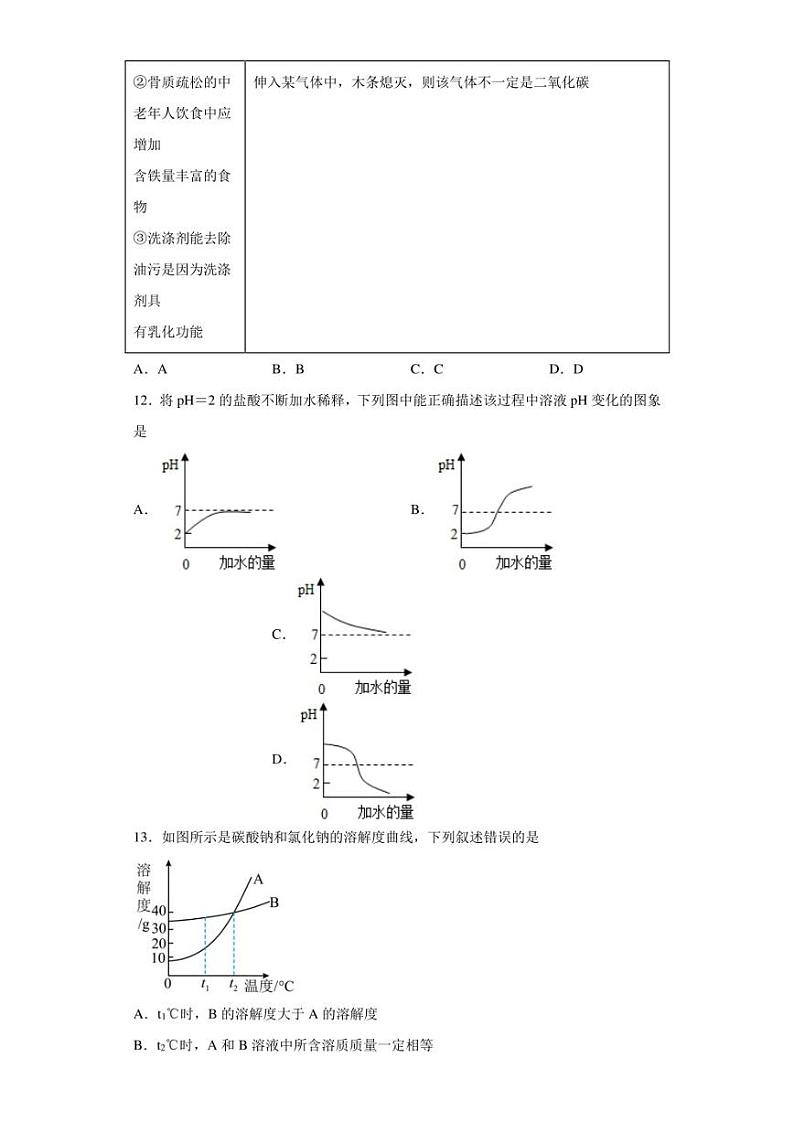 2023年内蒙古呼伦贝尔市阿荣旗中考二模化学试题(含答案)03