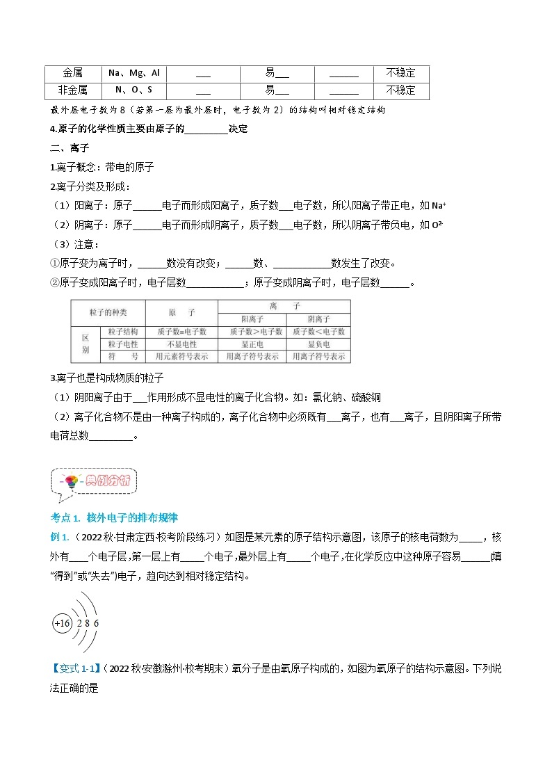 3.2.2 原子的结构（2）-【固本强基】2023-2024学年九年级化学上册同步精品讲义+分层作业（人教版）02