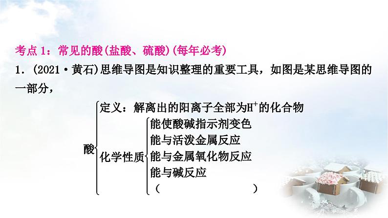 人教版中考化学复习第十单元酸和碱第1课时常见的酸和碱练习课件03