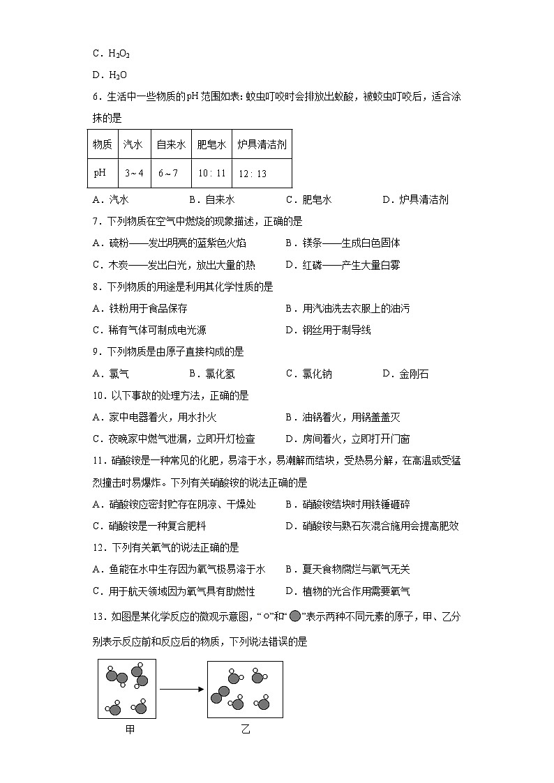 2023年辽宁省五城市中考模拟化学试题二(含解析)第2页