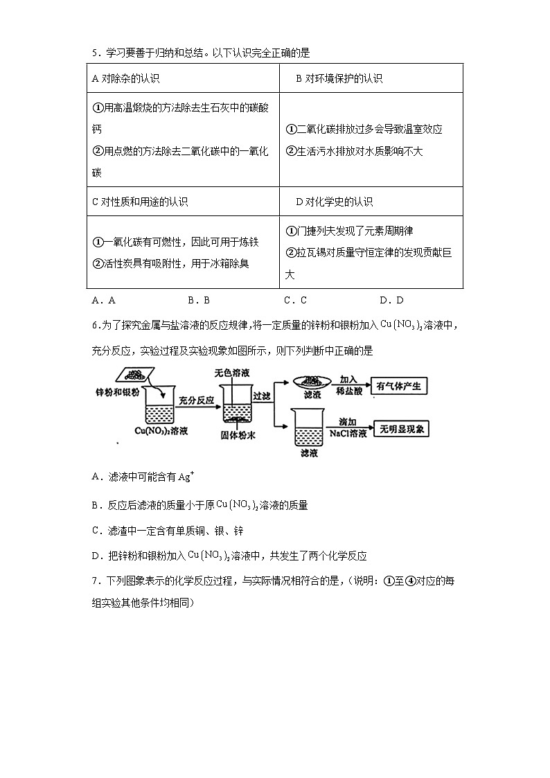 2023年山东省枣庄市滕州市初中学业水平模拟化学试题(含解析)02