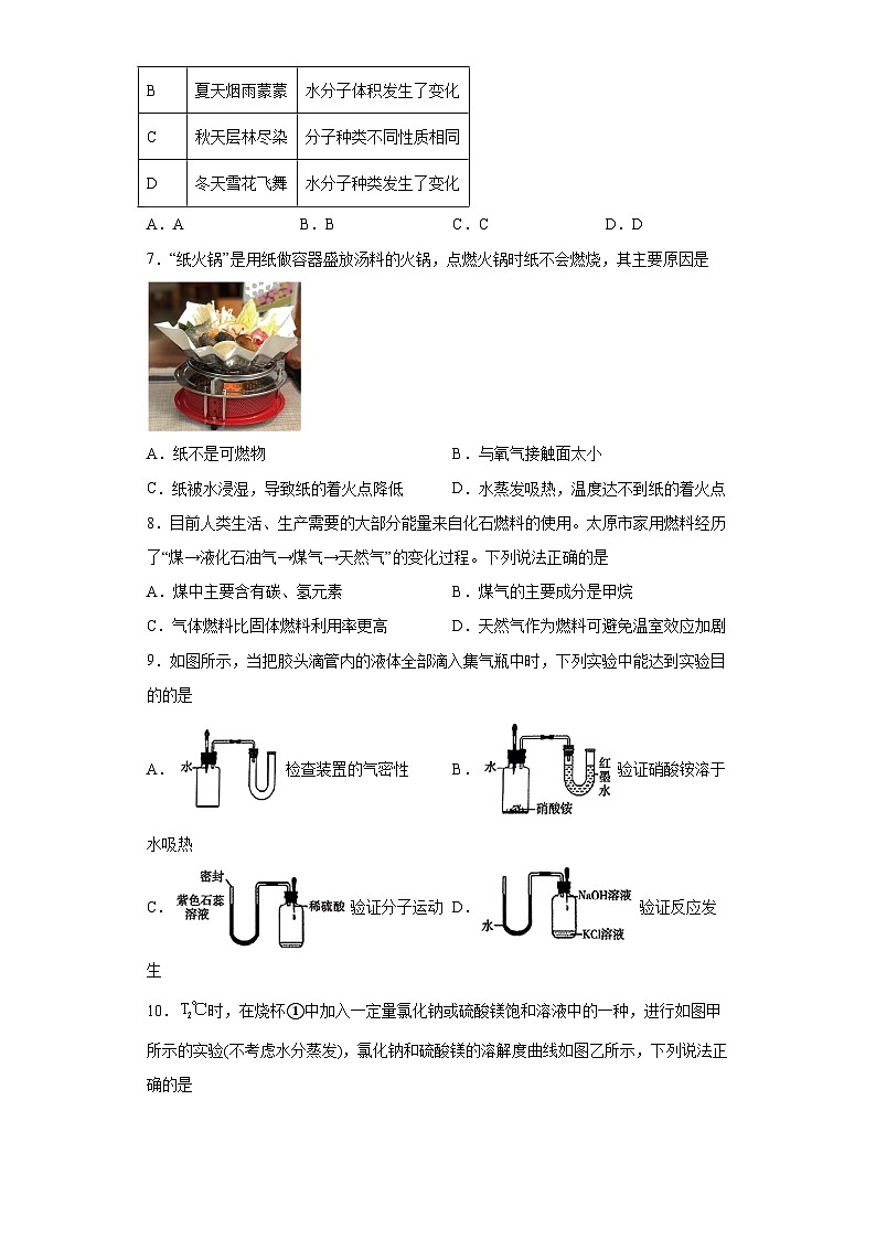 2023年山西省朔州市部分学校初中学业水平模拟化学试题(含解析)02