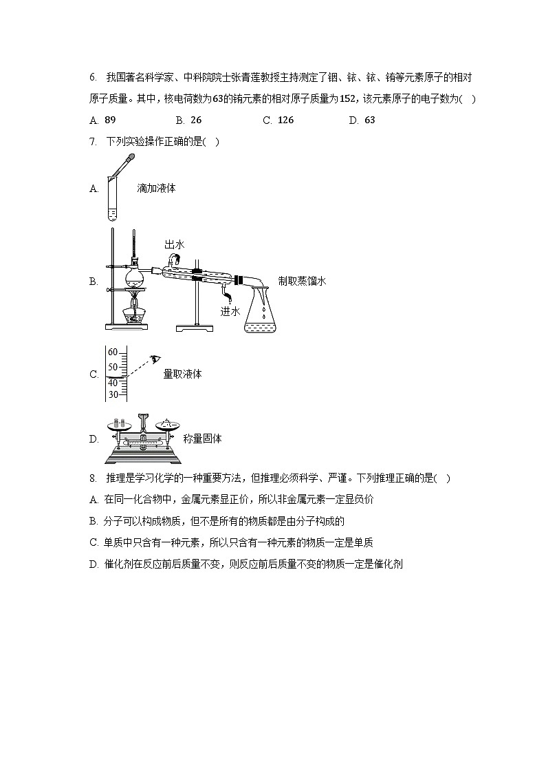2023年河南省信阳市光山县重点中学中考化学三模试卷第2页