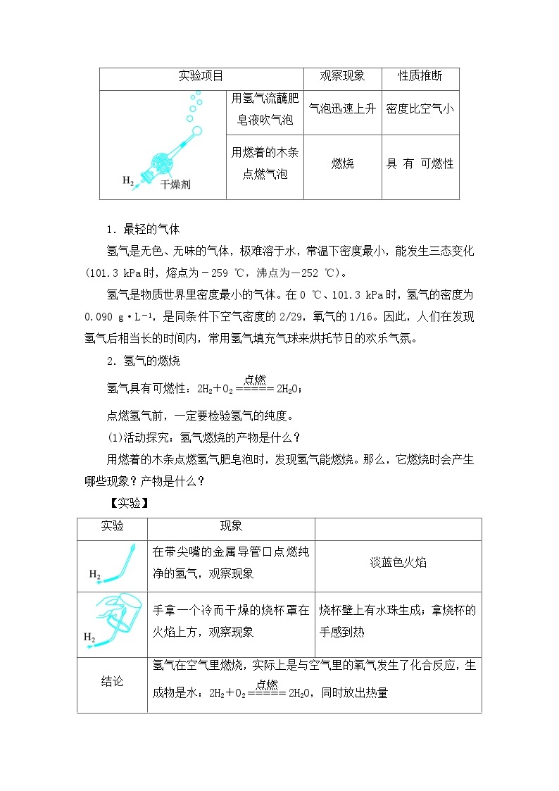 科粤版化学九上5.1  洁净的燃料——氢气（教案）02