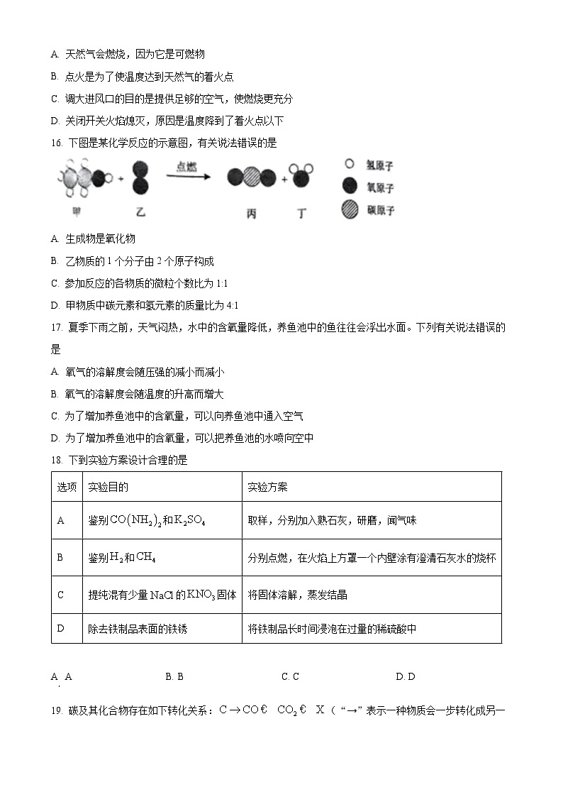 2023年云南省中考化学真题及答案解析03