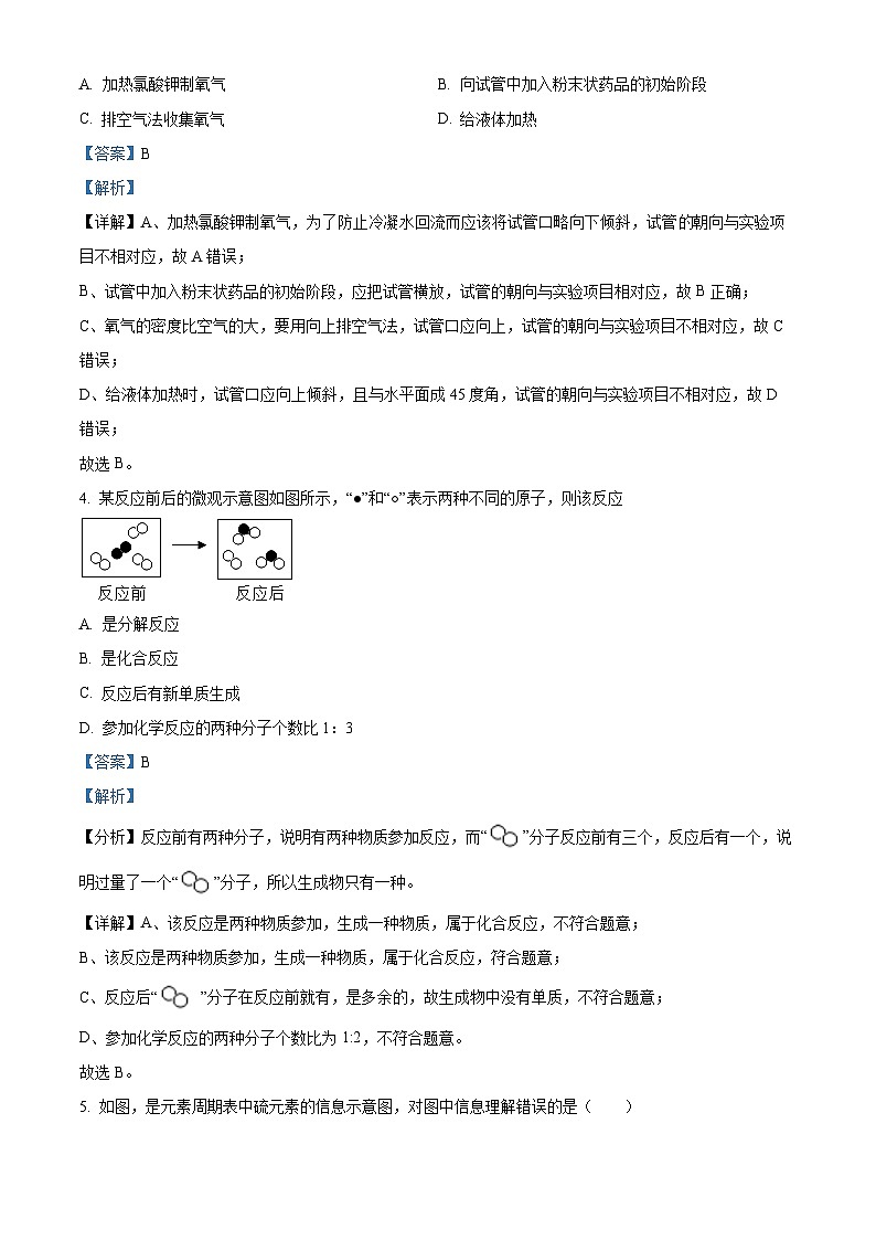 精品解析:湖南省怀化市溆浦县第一中学2022-2023学年九年级上学期期末化学试题(解析版)第2页
