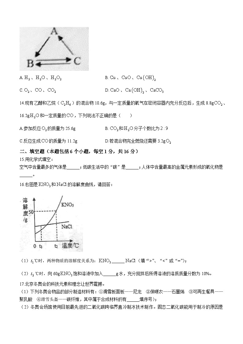 河南省平顶山市宝丰县红星学校等5校2022-2023学年九年级下学期3月月考化学试题第3页