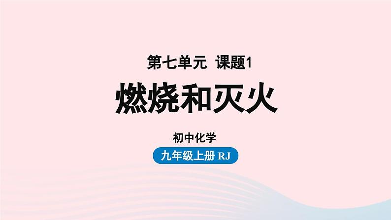 第七单元燃料及其利用课题1燃烧和灭火课件(人教版九上)第1页