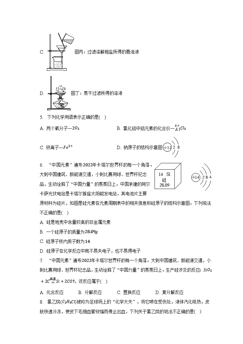 2023年江苏省连云港市海州区重点中学中考化学二模试卷(含解析)第2页