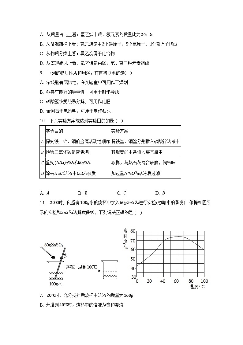 2023年江苏省连云港市海州区重点中学中考化学二模试卷(含解析)第3页