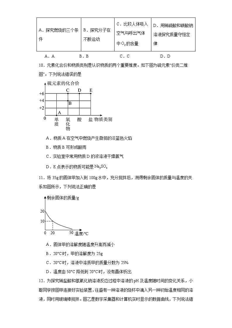 2023年广东省深圳市宝安中学第二外语学校中考模拟化学试题(含解析)第3页