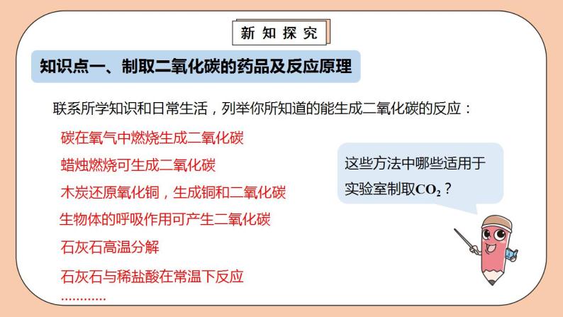 人教版初中化学九上 6.2.1《二氧化碳制取的研究》课件06