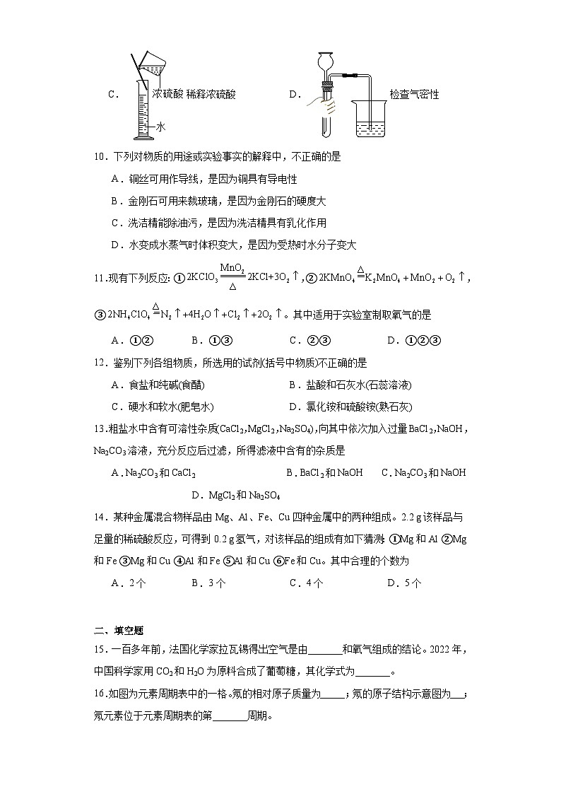 2023年河南省中考一模化学试题(含解析)第2页
