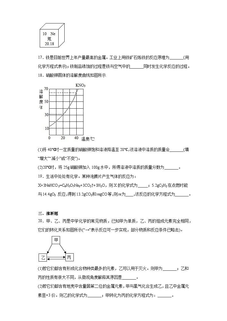 2023年河南省中考一模化学试题(含解析)第3页