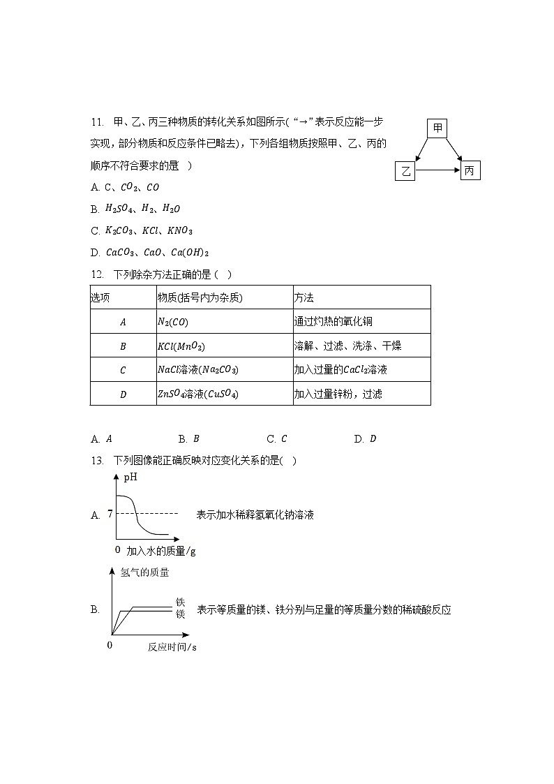 2023年黑龙江省绥化市肇东市八校联考中考化学三模试卷03