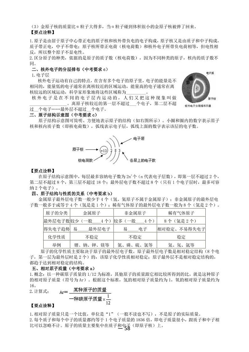 【精品同步练习】全套初三上册化学第九讲原子的结构(知识梳理+无答案)第2页