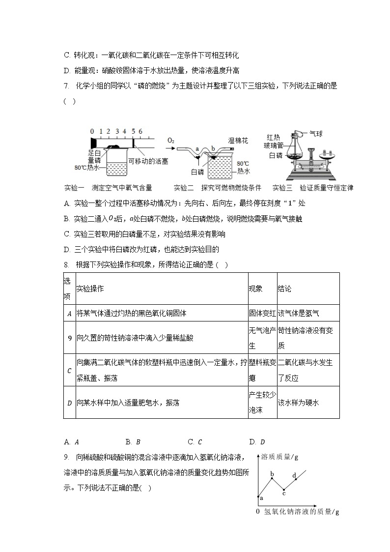 2023年陕西省宝鸡市金台区中考化学二检试卷（含解析）02