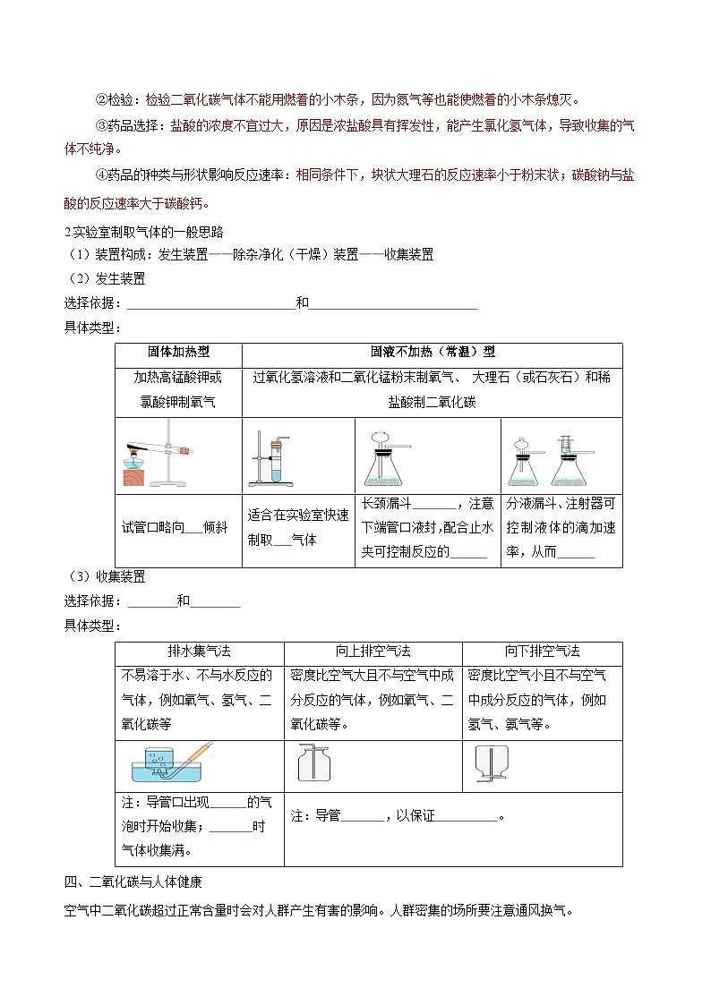 2.2 奇妙的二氧化碳(2)【固本强基】2023-2024学年九年级化学上册同步精品讲义+分层作业(沪教版·全国)(原卷版)第2页