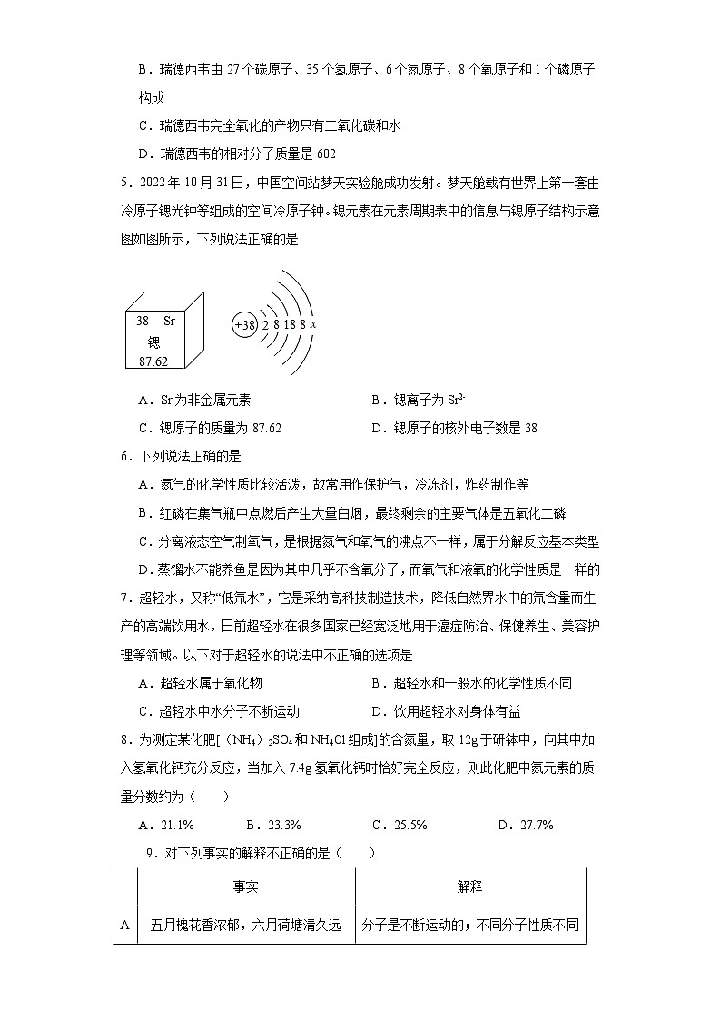 2023年安徽省滁州市定远县朱马学校中考一模化学试题(含解析)02