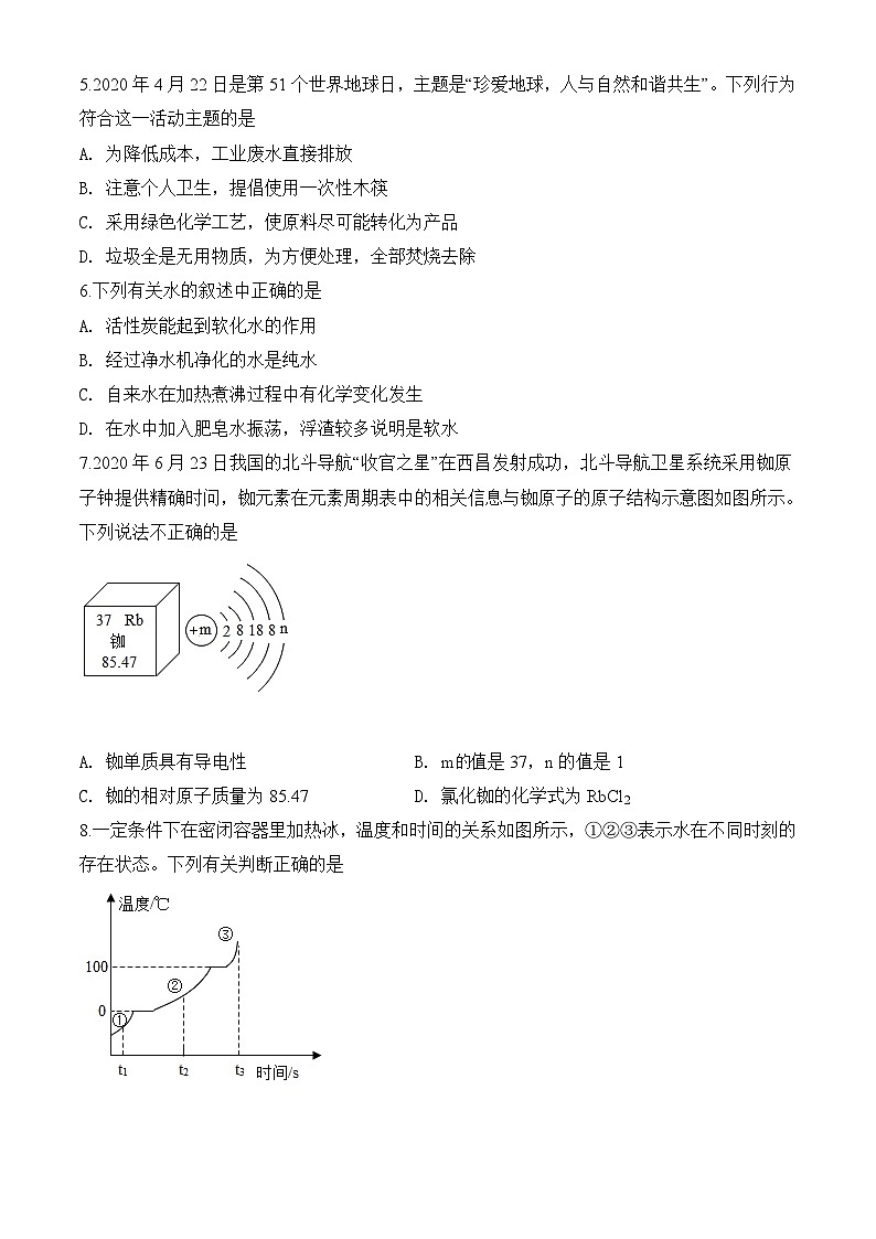 2020年潍坊市中考化学试卷及解析02