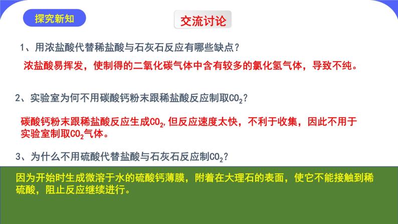 核心素养目标课题2《二氧化碳制取的研究》课件PPT+教学设计+同步练习07