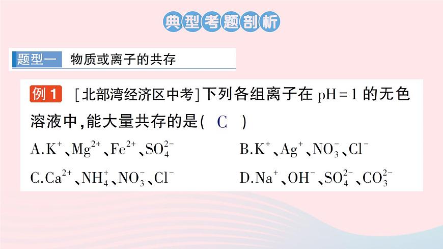 2023九年級化學(xué)下冊第十一單元鹽化肥專題三物質(zhì)的共存鑒別與除雜作業(yè)課件新版新人教版第2頁
