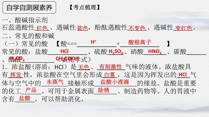 中考化学一轮复习常见的酸和碱复习课件PPT第8页