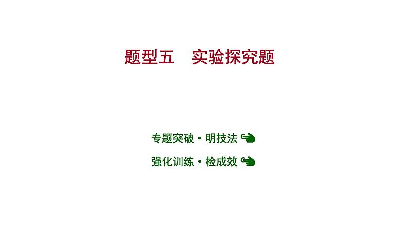 安徽中考复习 人教版化学 题型突破 题型五 实验探究题 课件第1页