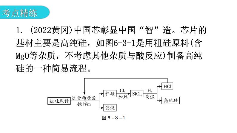 中考化学复习专题突破三工艺流程题教学课件第8页