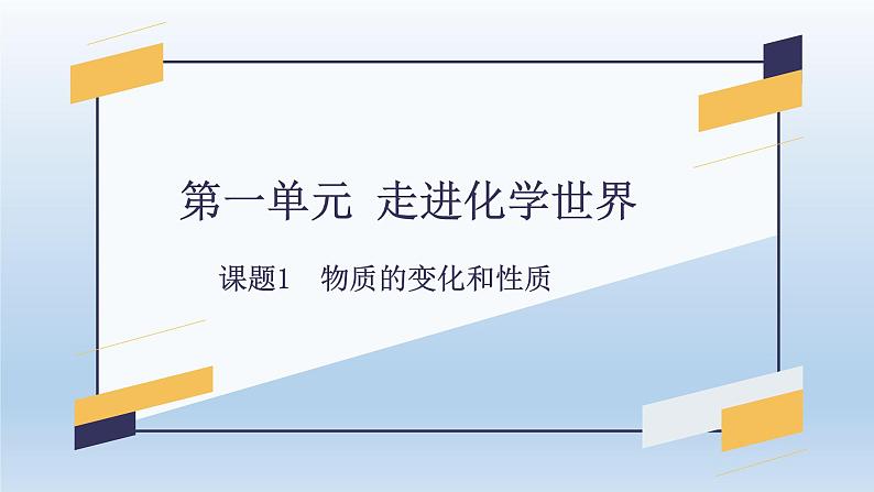 第一单元+课题1+物质的变化和性质-2023-2024学年九年级化学上册同步精美课件(人教版)第1页