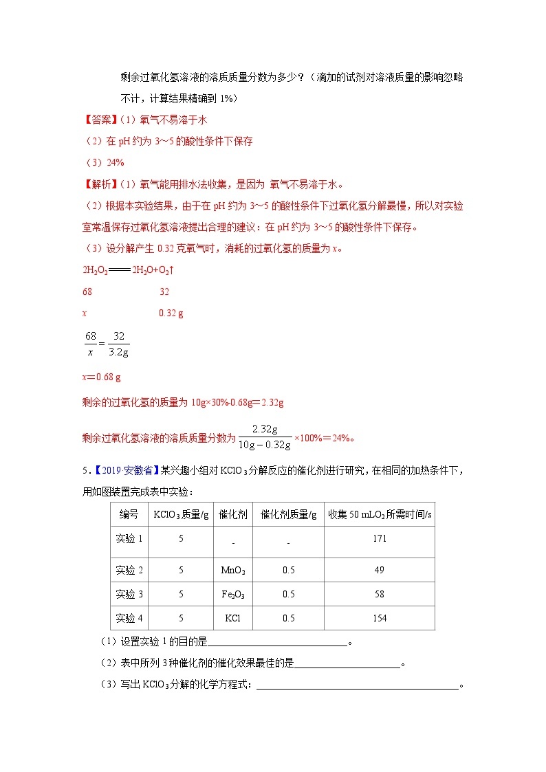 中考化学二轮复习 实验题特训题型06 实验中影响因素的探究（含解析）03