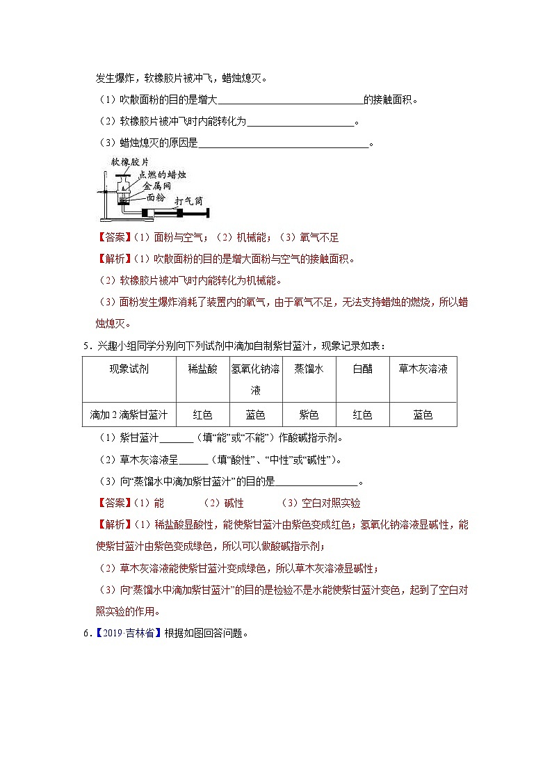 中考化学二轮复习 实验题特训题型07 家庭小实验(含解析)第3页