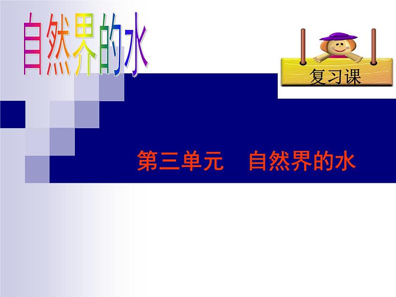 化学:第3单元《自然界的水》单元复习 课件(人教九上)01