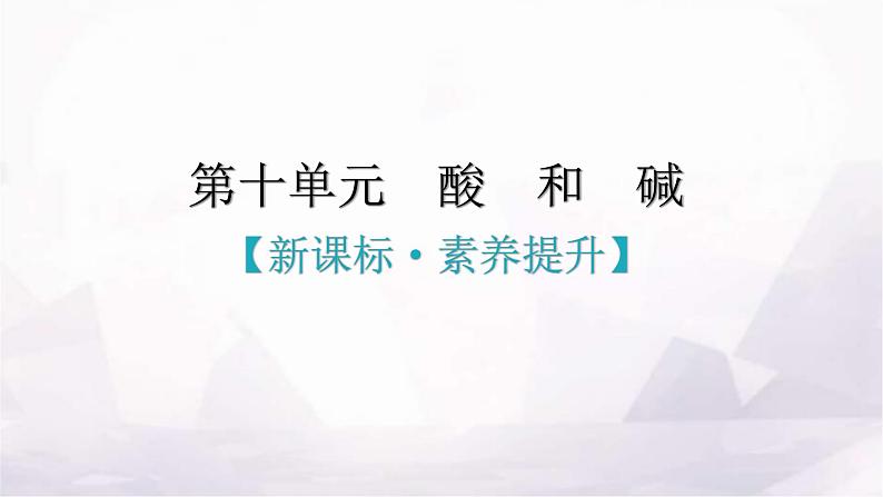 人教版九年级化学第十单元酸和碱新课标素养提升课件第1页