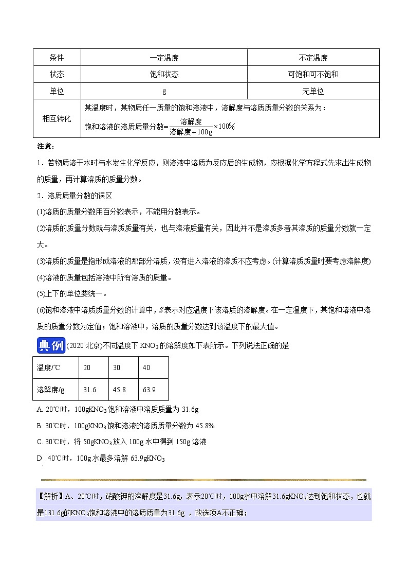 课题9.3.1 溶质的质量分数及基本计算-最新初中化学同步(含答案)第3页