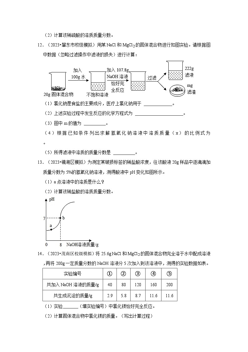 2024年中考化学一轮复习之有关化学方程式的计算第3页