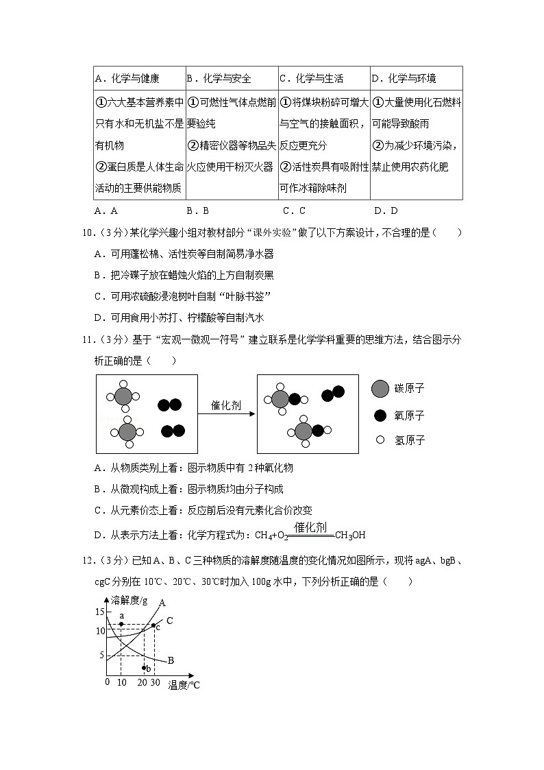 2022年湖南省岳阳市中考化学试卷第3页