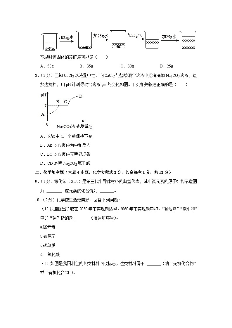 2022年贵州省毕节市中考化学试卷第3页