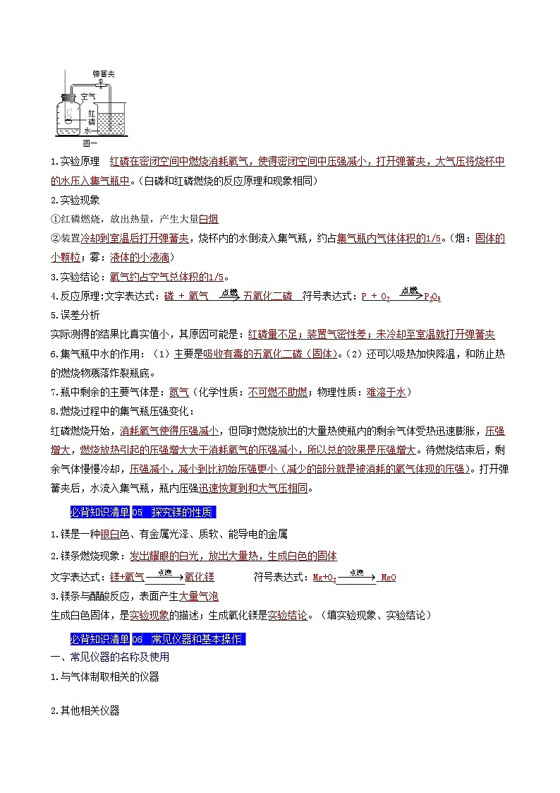 【期中单元知识点归纳】(沪教版全国上册)2023-2024学年九年化学单元讲练 第一章 开启化学之门 讲义03